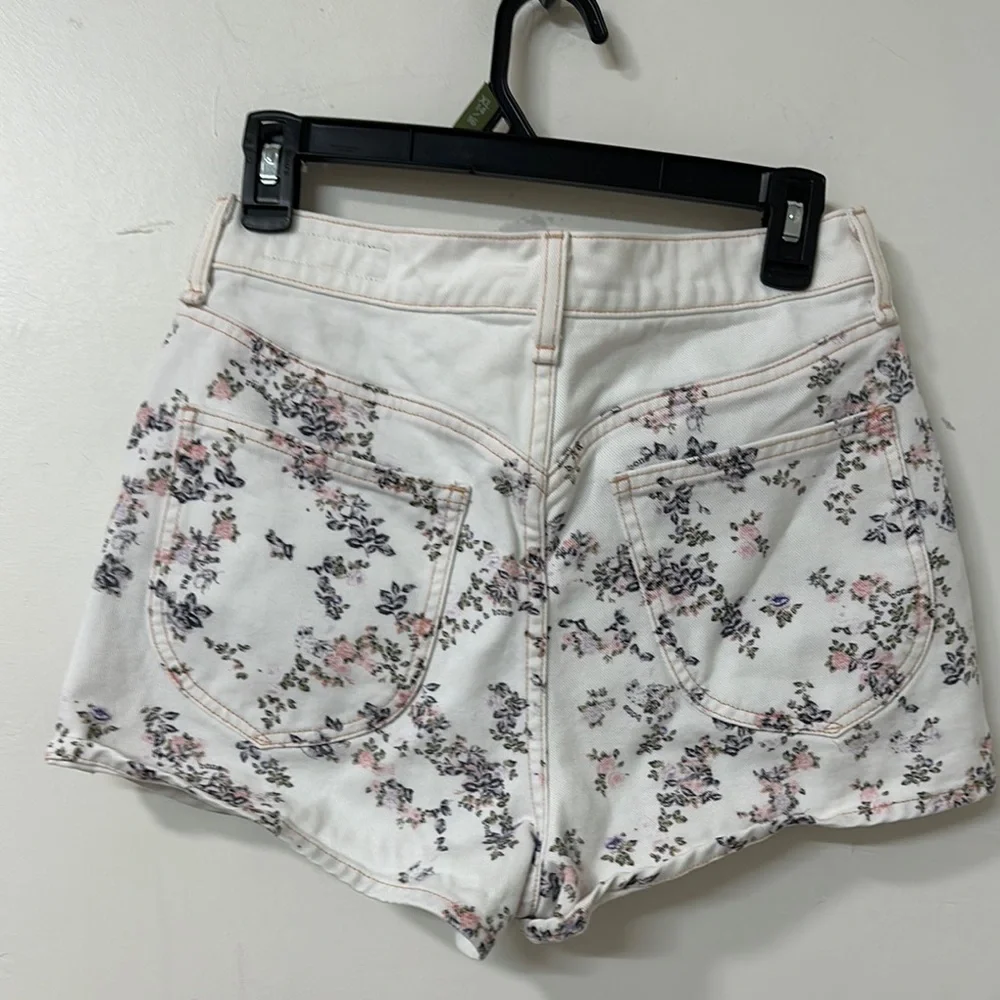 Floral Print Denim Shorts